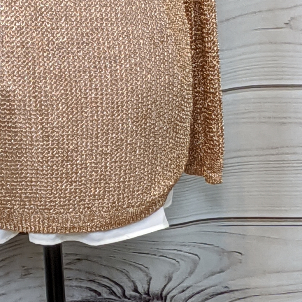 CHICO'S Copper Mesh over Polyester Shell Sz 2... - Picture 11 of 16